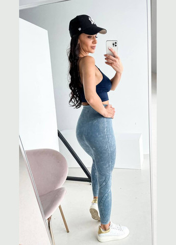 Женские лосины для спорта голубые No Brand Лосини (317962202)