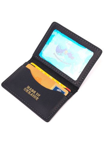 Стильная обложка на документы в винтажной коже Слава ЗСУ 16703 Черная Grande Pelle (297129719)