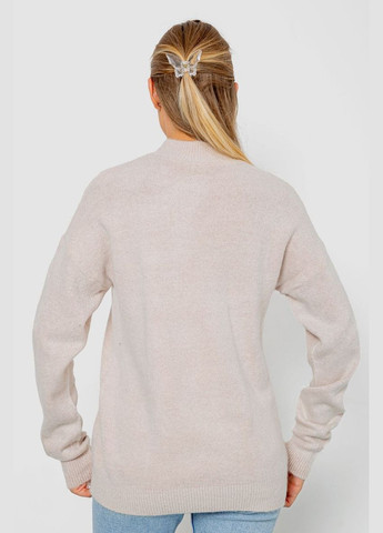 Світло-бежевий зимовий светр жіночий вовняний, колір світло-бежевий, Ager