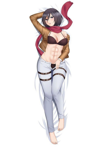 Дакимакура 150 х 50 см Подушка Микаса Аккерман Атака Титанов Attack On Titan Mikasa Ackerman аниме принт Viva (346057644)