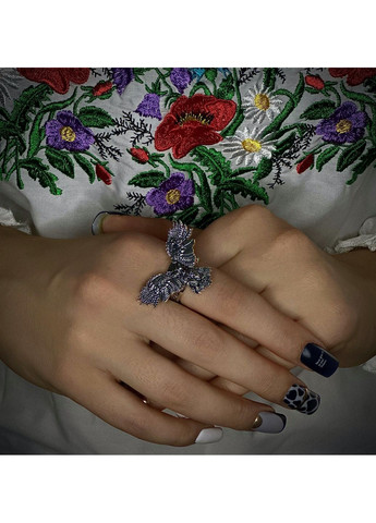 Срібна каблучка "Сова" чернена — символ мудрості та сили в кожному русі Family Jewelry House (351897802)