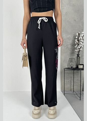 Жіночі модні повсякденні лляні довгі штани з яскравою вишивкою INNOE брюки (290665817)