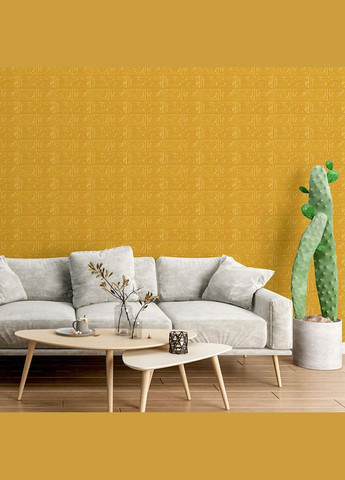 3D панель самоклеящийся кирпич Золотой 700х770х3мм (0113) SW-00000676 Sticker Wall (300242093)