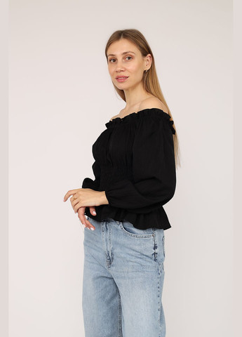 Чёрная женская блуза цвет черный cb-00277415 Yuki