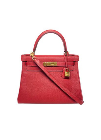 Сумка No Brand KELLY 28 ROUGE GARANCE TOGO GOLD HARDWARE (302086402)