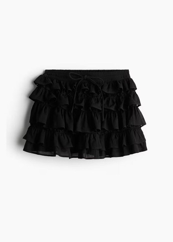 Черная однотонная юбка H&M