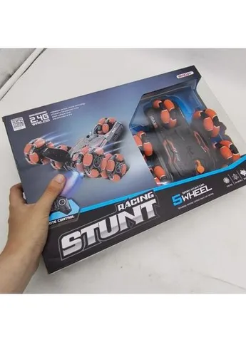 Трюкач "RACING STUNT" на радиоуправлении, 5 колес, акк.USB.св.дым.дрифт.(ОРАНЖЕВЫЙ) Syrcar (401675082)