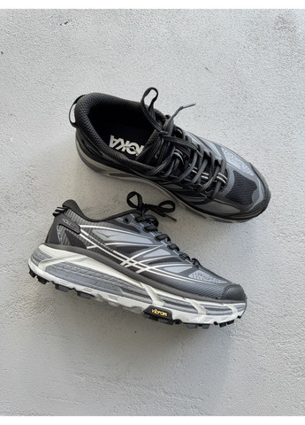 Чорні літні кросівки hoka one one u mafate speed 2 black/gray хока No Brand