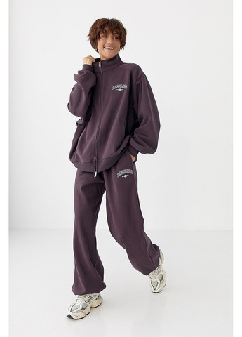 Зимовий спортивний костюм із написами - темно-сірий колір Lurex (370601901)