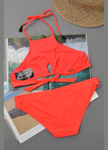 Оранжевый летний купальник женский оранжевого цвета чашка b бикини Let's Shop