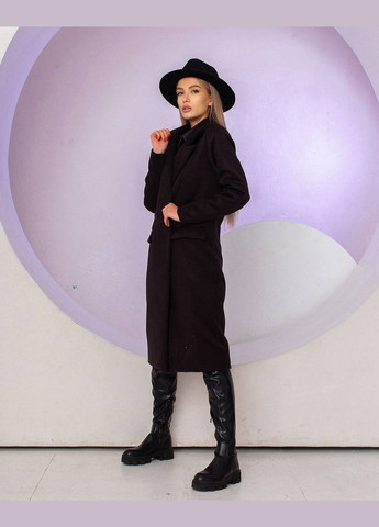 Чорна жіноче пальто з кашеміру колір чорний р.42/44 448929 New Trend