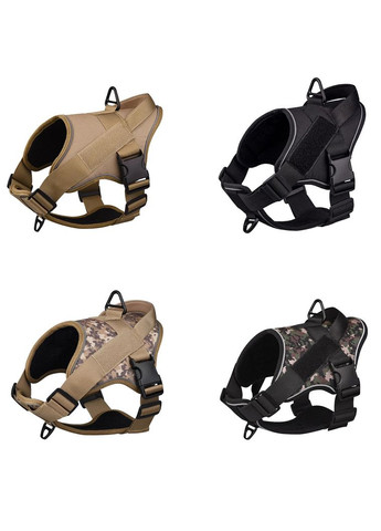 Шлея для собак, тактичний жилет з ручкою, Чорний Піксель XL (80-115см) Hong (299915572)