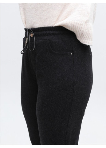 Штани жіночі чорні МОМ теплі на резинці Estensivo MOM (365813800)