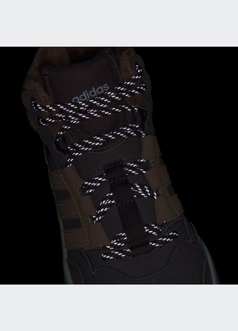 Коричневі всесезонні черевики hoops 4.0 mid kids adidas