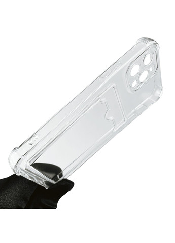 Чехол для iPhone 12 Pro с бронь углами с карманом для визиток карточек k-pop на айфон 12 про прозрачный Apple (366022716)