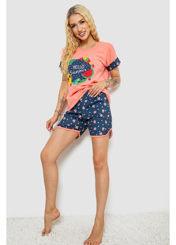 Персикова всесезон піжама жіноча з принтом,, 243r3044-1 Ager