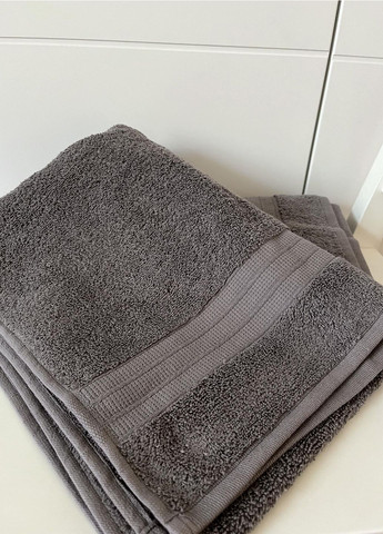Банний рушник махровий 70×140 см Vishnya сірий
