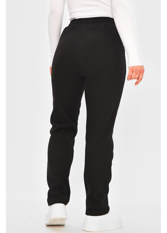 Штани жіночі однотонні на штучному хутрі чорного кольору Let's Shop (364485099)