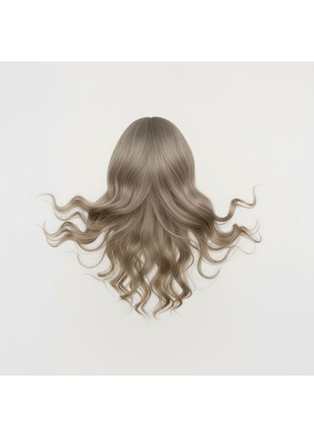 Перука сіра попеляста хвиляста без чубчика з проділом 60 см No Brand (366888040)