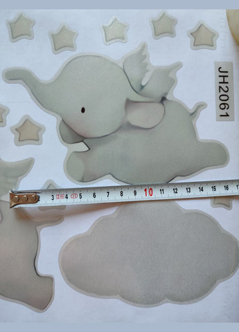 Наклейки в детский сад 3 слоника на тучках! (лист 30 х 60 см) Б232 No Brand (302243004)