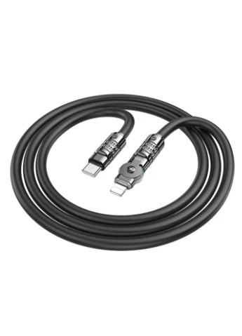 Кабель U118 з індикатором Type-C to Lightning PD 27W 1.2m чорний Hoco (394763250)