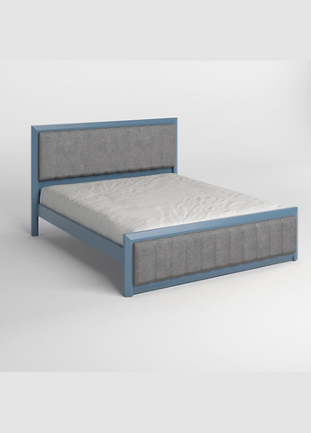 Двуспальная деревянная кровать Барселона Б1 (S7010R90B)/Аляска 93 (Серый) 180х200 см (MBG-11868) Mebigrand (368281502)