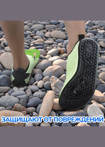 Аквашузи дитячі для дівчаток (Розмір 26-27) тапочки для моря, Стопа 14,6-15,8 см. Взуття Коралки Зелені VelaSport (275334973)