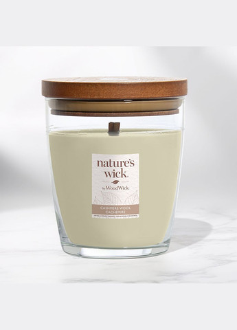 Ароматическая свеча с ароматом кашемира Nature’s Wick Cashmere Wool 284 г WoodWick (338623611)
