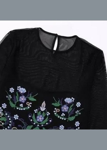 Боді сітка вишите бісером в квіти Zara (322425631)