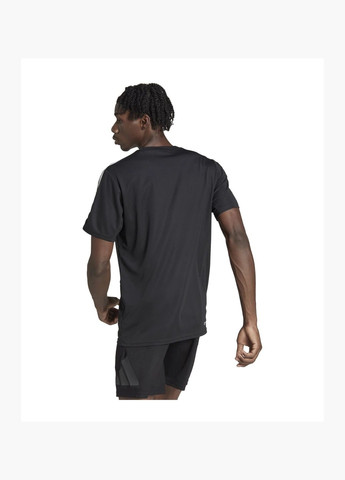 Черная футболка мужская base 3-stripes t-shirt black ib8150 adidas