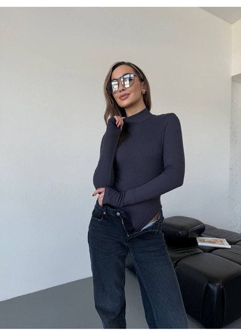 Базовий однотонний боді на флісі Fashion (364486158)