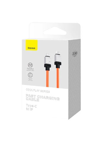 Кабель CoolPlay Series Fast Charging Cable Type-C to iP 20W 2m Orange Baseus (377536036)