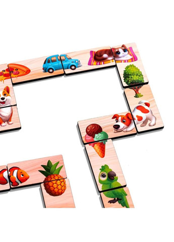 Деревянное домино "Половинки" (ПСД266) PSD266 No Brand (330609389)