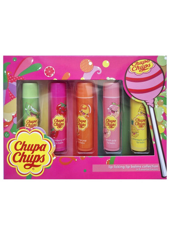 Набір бальзамів для губ Lip Balm, 5 шт*4 г Chupa Chups (332200835)