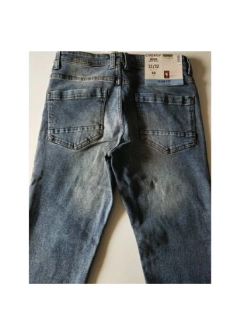 Синие мужские джинсы slim fit Livergy