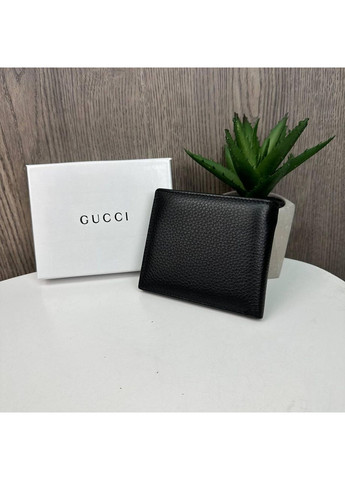 Чоловічий шкіряний гаманець люкс якість у коробці портмоне для грошей та карт чорний 10х12 см ProDobro (363221572)