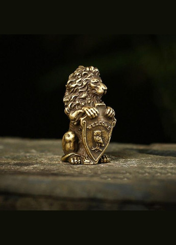 Винтажная медная латунная миниатюра статуэтка фигурка в виде Льва No Brand (292260705)