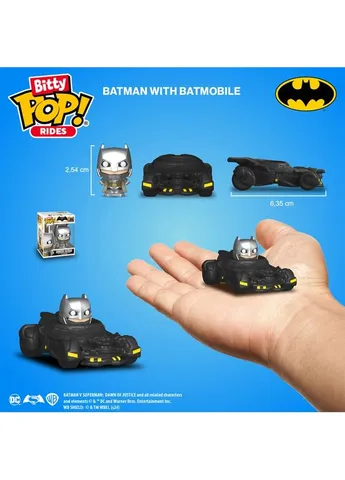 Набор фигурок BITTY POP! Ride серии "DC" - БЭТМЕН И БЭТМОБИЛЬ Funko (376792721)