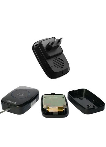 Безпровідний дверний дзвінок на вхідні двері з 2-ма кнопками виклику A21, чорний (100369) Cacazi (321960339)