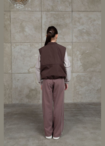 Комбінована демісезонна жилет віккі шоколадний Cvetkov Викки