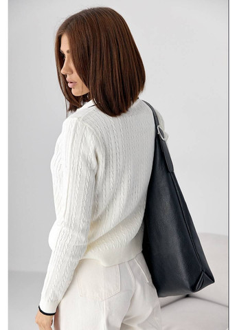 Трикотажна кофта з блискавкою та коміром-рубашкою – Розмірна сітка в описі DK/DL Мода без кордонів (357435654)