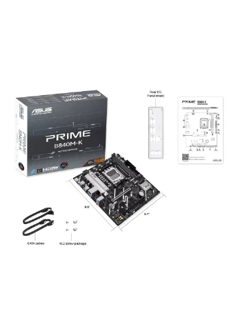 Материнская плата B840M-K AM5 micro-ATX 128ГБ DDR5 HDMI 2.5GbE Asus (393516145)