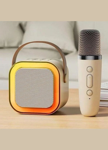 Караоке Светодиодный беспроводной на 2 Микрофона, аудио микрофон детское караоке SPEAKER K12 No Brand (334293525)