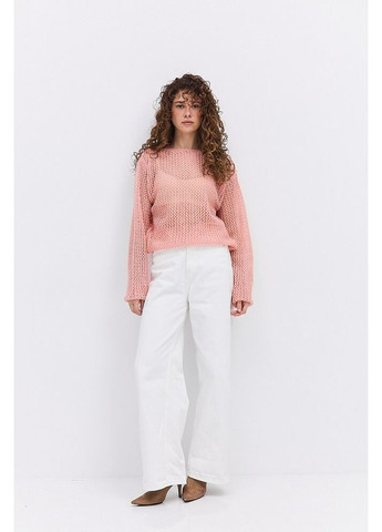 Рожевий жіноча ажурна в’язана кофта «павутинка» mkar200278 Arjen