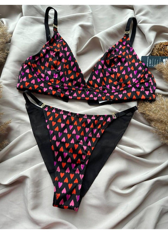 Черный комплект бюстгальтер без поролона + трусики слип 390 chxl черный CHLX