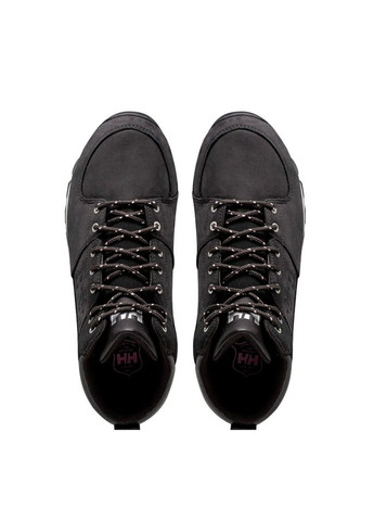 Осенние женские ботинки 11524 черная кожа. Helly Hansen