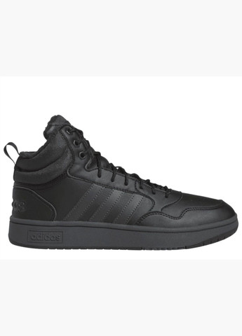 Черные кроссовки мужские hoops 3.0 mid winterized black gw6421 adidas