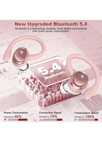 Беспроводные спортивные наушники S75 Bluetooth 5.4 50 часов IP7 водонепроницаемые No Brand (362706331)