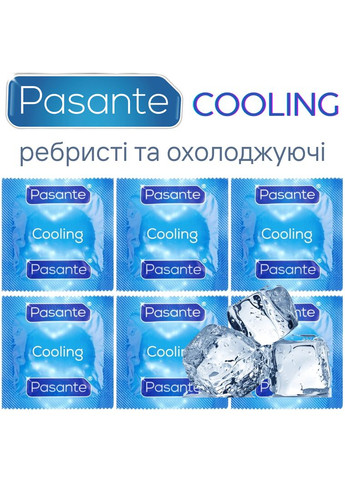 Презервативы Pasante Cooling 6 штук охлаждающие ребристые презервативы No Brand (303892204)