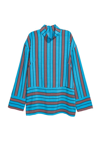 Голубая блуза демисезон,голубой в полоску, H&M